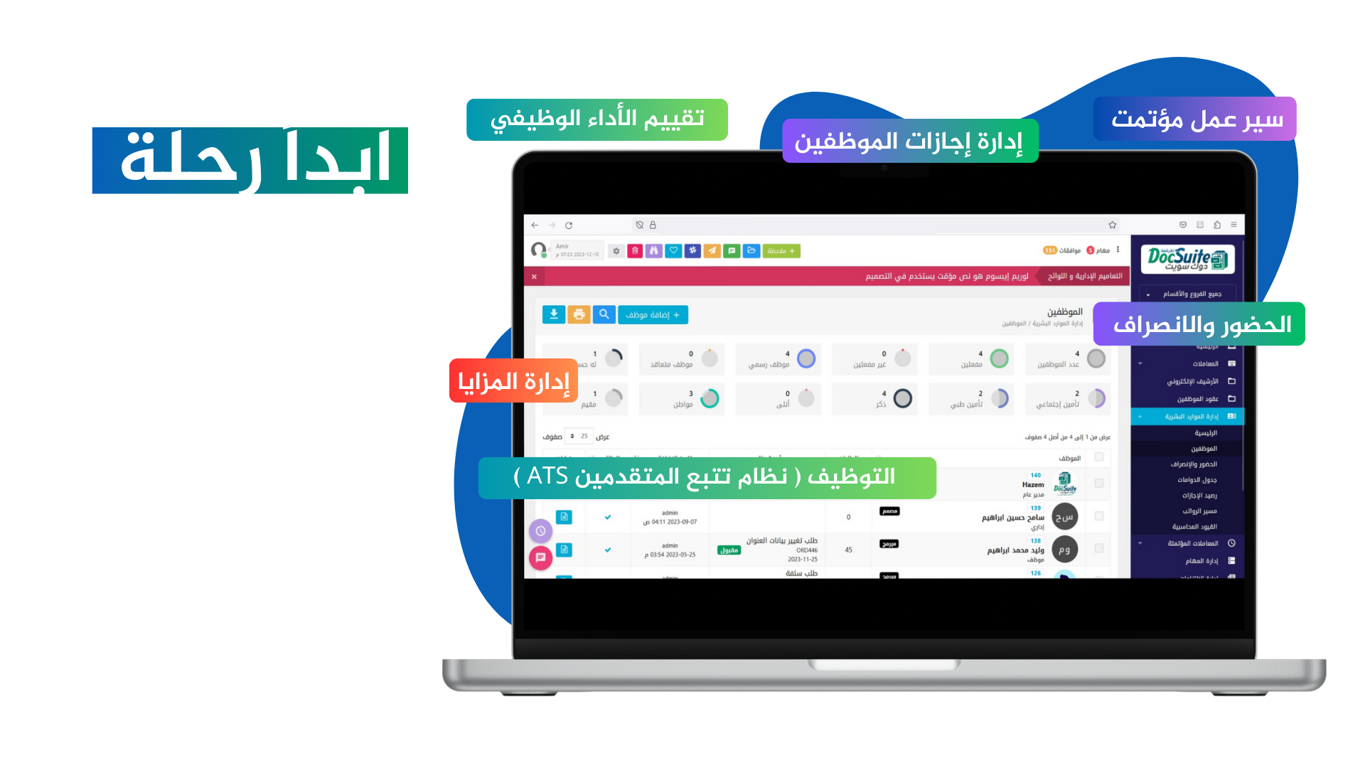 مزايا لا محدودة في تطبيق واحد يلبي كافة احتياجات إدارة الموارد البشرية